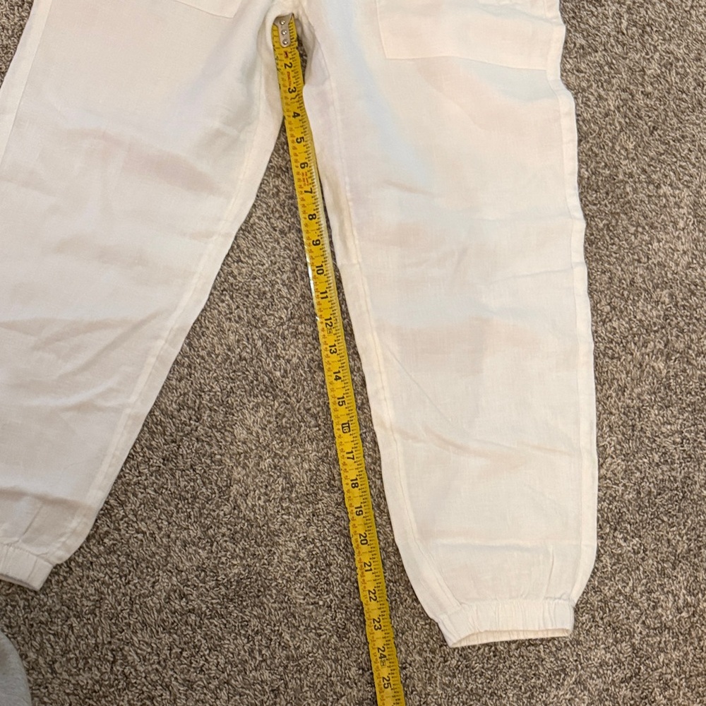 Athleta White Linen Joggers - Picture 3 of 4